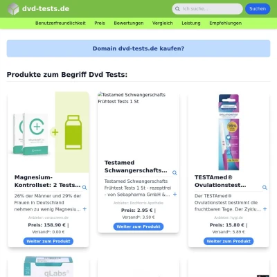 Screenshot dvd-tests.de