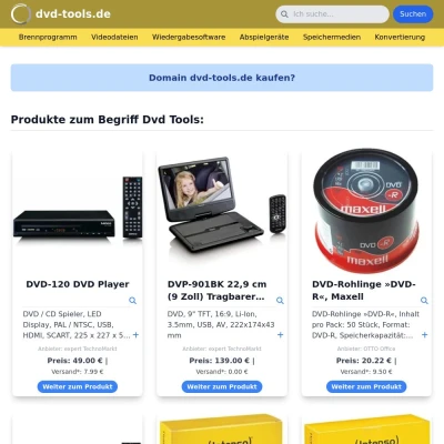 Screenshot dvd-tools.de