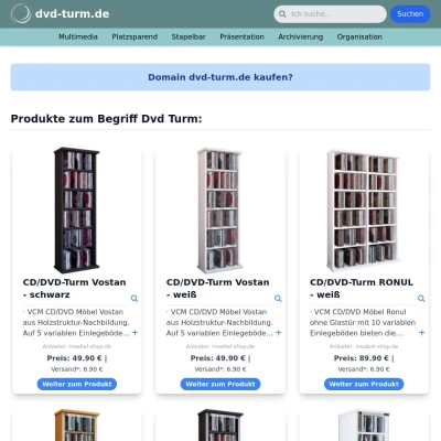 Screenshot dvd-turm.de