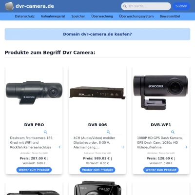 Screenshot dvr-camera.de