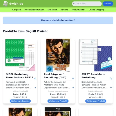 Screenshot dwish.de