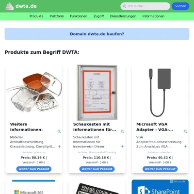 Screenshot dwta.de