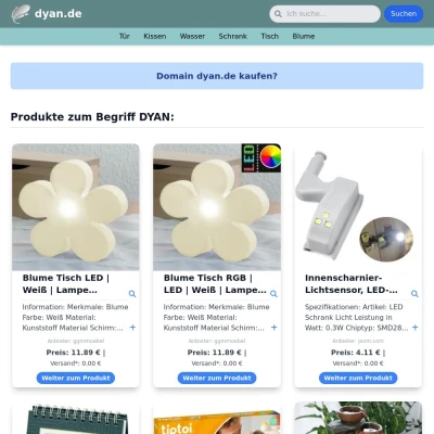 Screenshot dyan.de