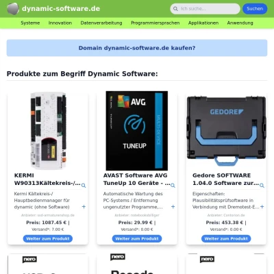 Screenshot dynamic-software.de