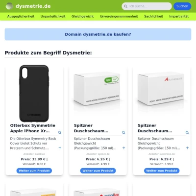 Screenshot dysmetrie.de