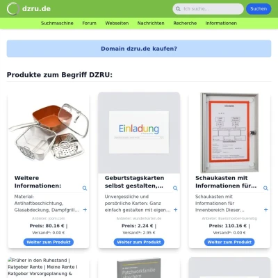 Screenshot dzru.de
