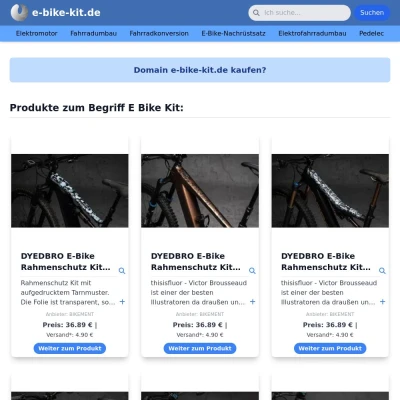 Screenshot e-bike-kit.de