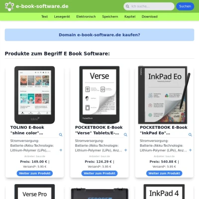 Screenshot e-book-software.de