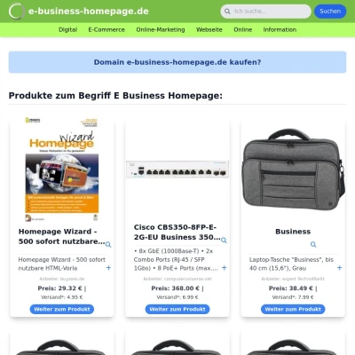 Screenshot e-business-homepage.de