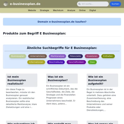 Screenshot e-businessplan.de