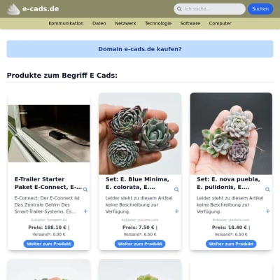Screenshot e-cads.de