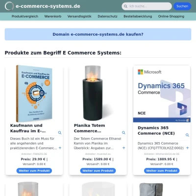 Screenshot e-commerce-systems.de