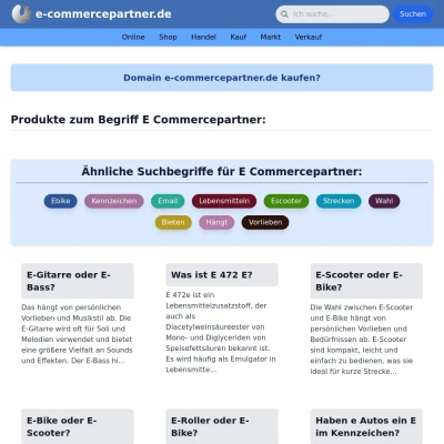 Screenshot e-commercepartner.de