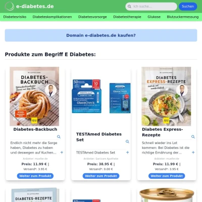 Screenshot e-diabetes.de