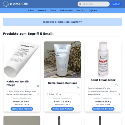 Screenshot e-email.de