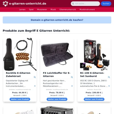 Screenshot e-gitarren-unterricht.de