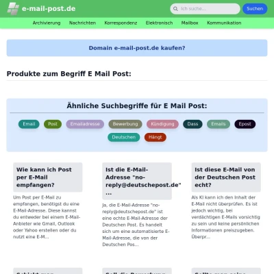 Screenshot e-mail-post.de