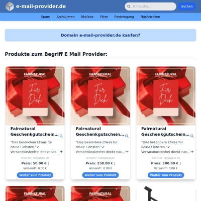 Screenshot e-mail-provider.de