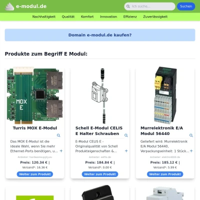 Screenshot e-modul.de