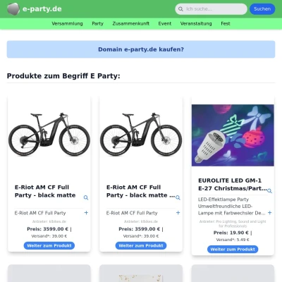 Screenshot e-party.de