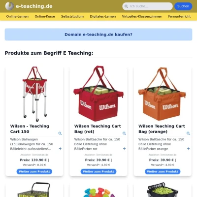 Screenshot e-teaching.de