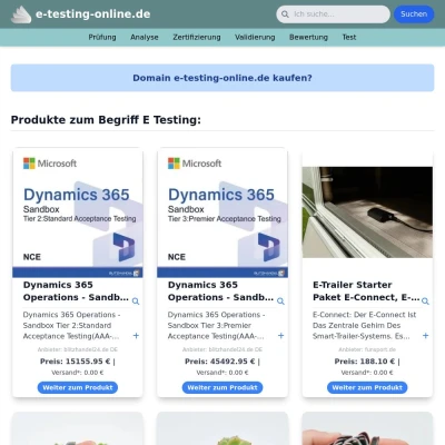 Screenshot e-testing-online.de