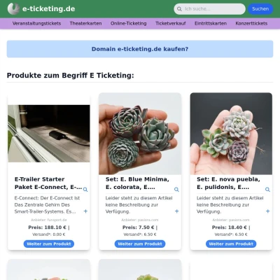 Screenshot e-ticketing.de