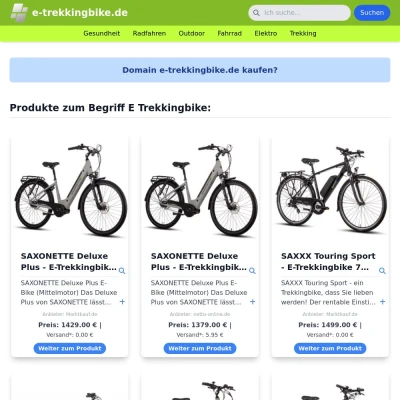 Screenshot e-trekkingbike.de