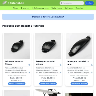Screenshot e-tutorial.de