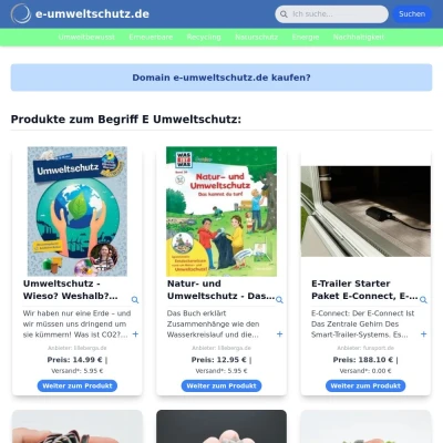 Screenshot e-umweltschutz.de