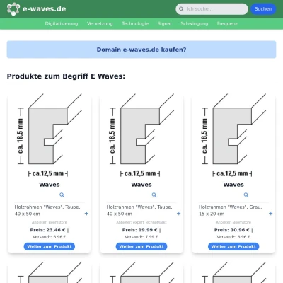 Screenshot e-waves.de