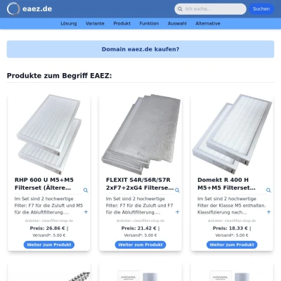 Screenshot eaez.de