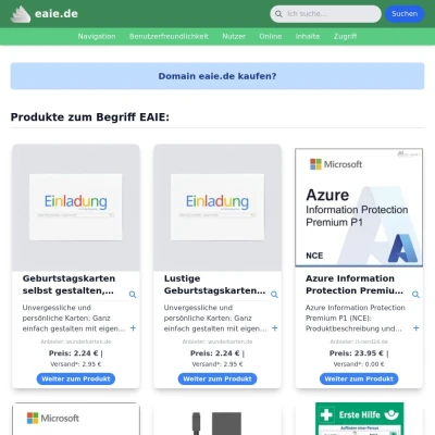 Screenshot eaie.de