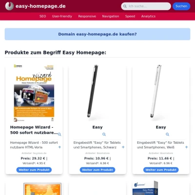 Screenshot easy-homepage.de