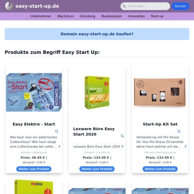 Screenshot easy-start-up.de