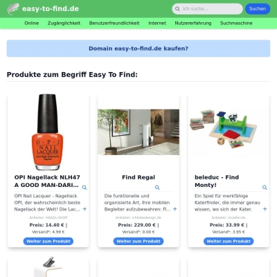 Screenshot easy-to-find.de