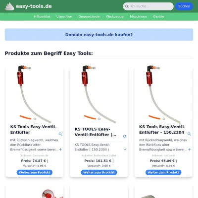 Screenshot easy-tools.de
