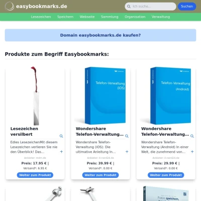 Screenshot easybookmarks.de