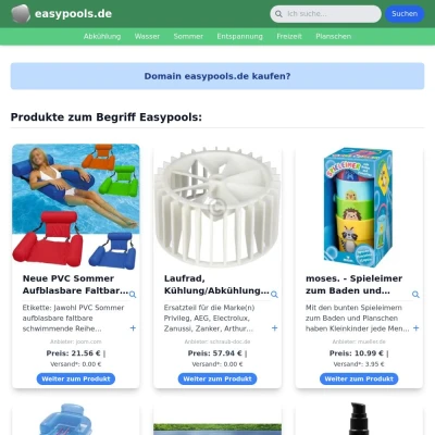 Screenshot easypools.de