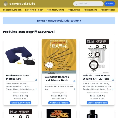 Screenshot easytravel24.de