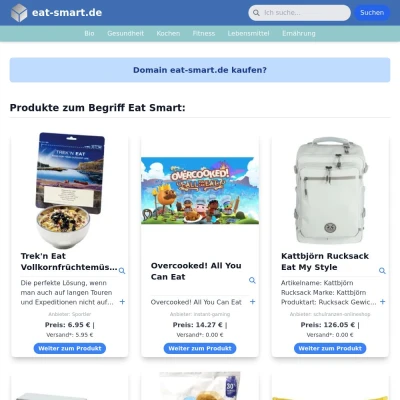 Screenshot eat-smart.de