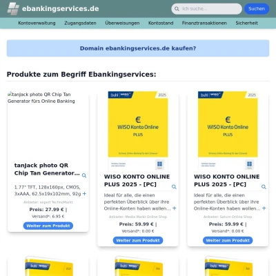 Screenshot ebankingservices.de