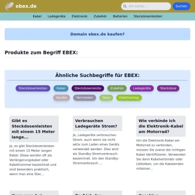 Screenshot ebex.de