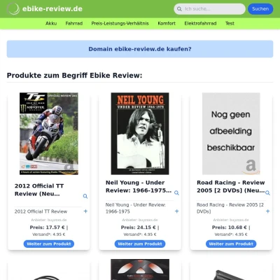 Screenshot ebike-review.de
