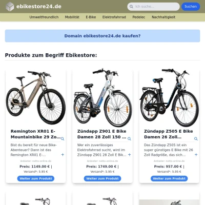 Screenshot ebikestore24.de