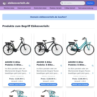 Screenshot ebikesverleih.de