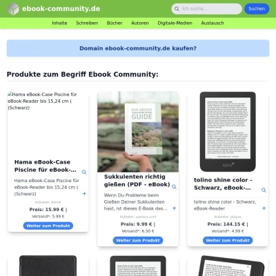 Screenshot ebook-community.de