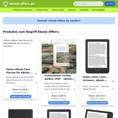 Screenshot ebook-offers.de