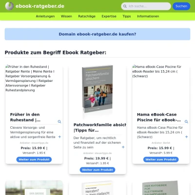 Screenshot ebook-ratgeber.de