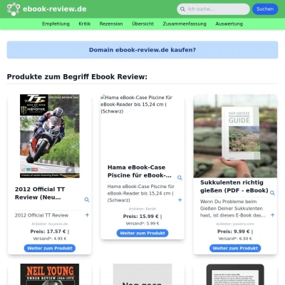 Screenshot ebook-review.de